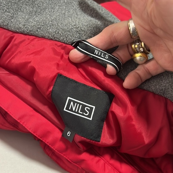 NILS Red Snowboarding Ski Winter Jacket Size 6 - Picture 14 of 16
